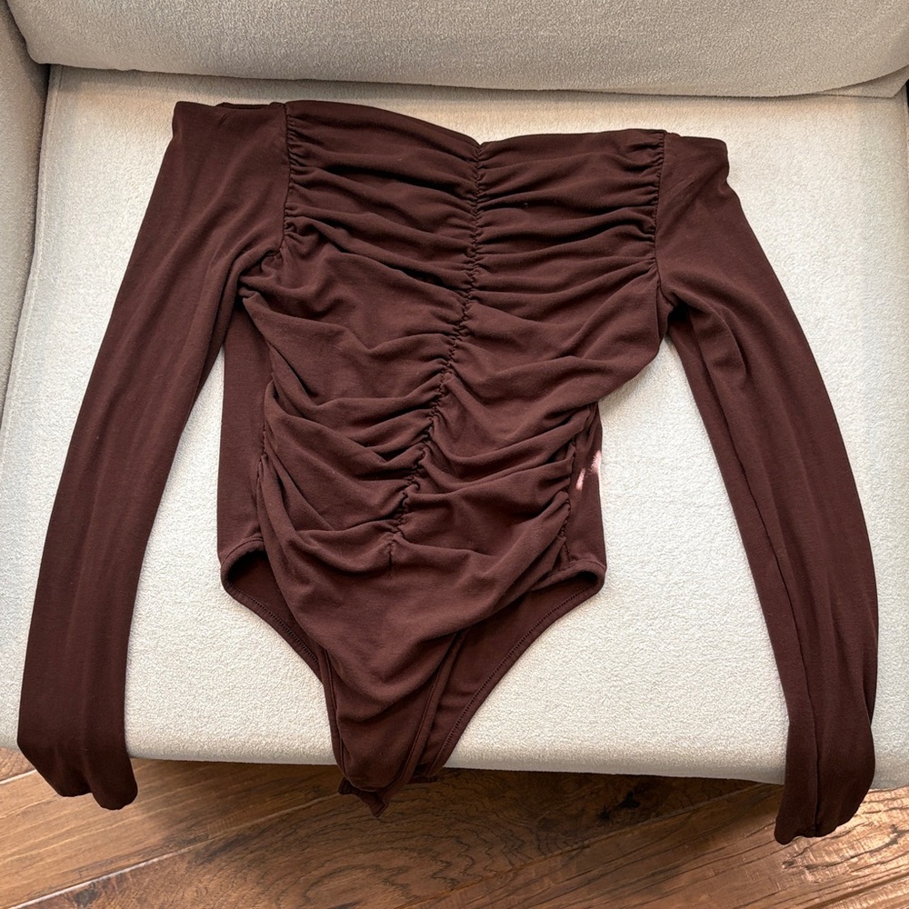 Amazon Women's Brown Long Sleeve Bodysuit